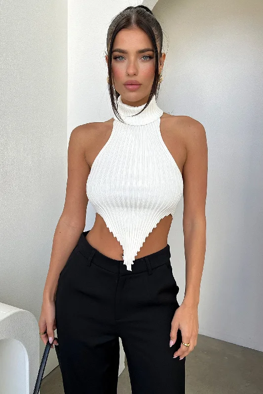 Weekend Bargains to Love Sylvie Knit Crop - White