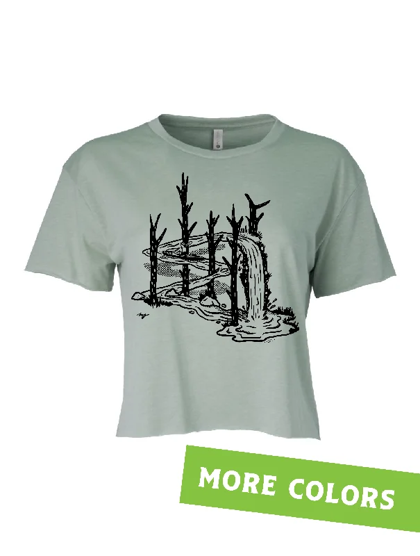 Weekend Wonders Await! River Path · Cropped T-Shirt