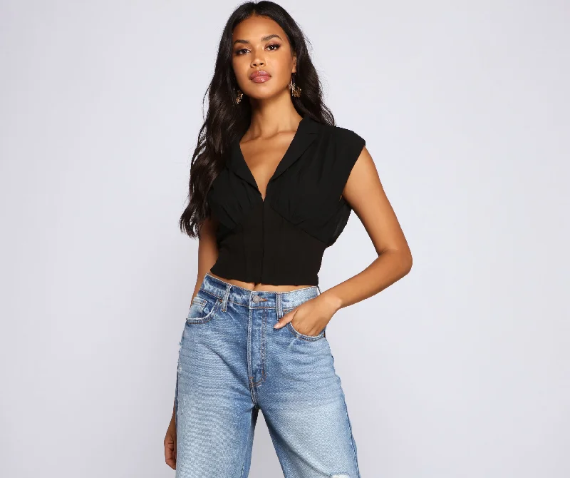 Weekend Savings Extravaganza Preppy And Chic Crop Top