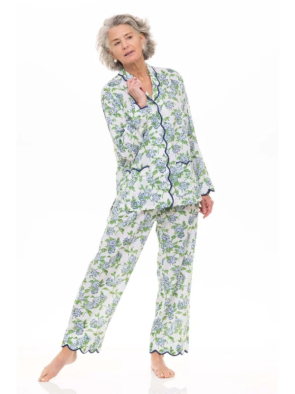 Special Price Hydrangea Pajamas with Scalloping