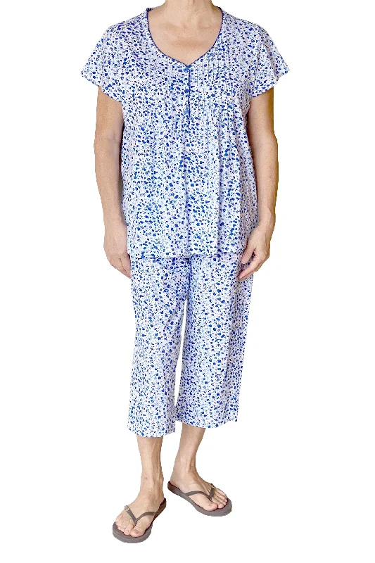 Weekend Savings Spectacular La Cera Cotton Knit Capri PJ