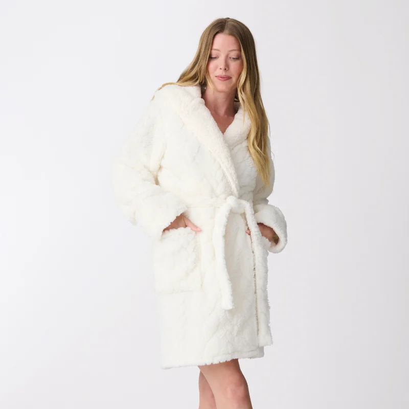 Amazing Value PJ Salvage Lets Get Cozy Robe Ivory