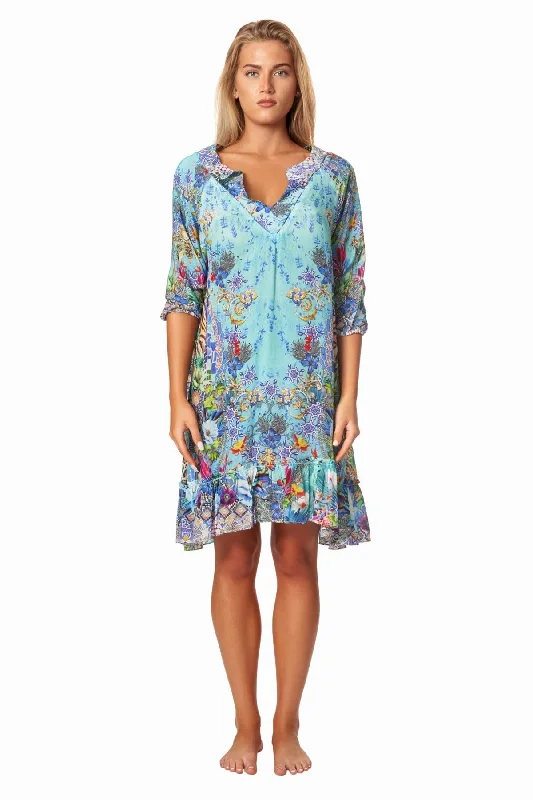 Bargain Alert Poppy Garden Women Bohemian Vintage Printed Ethnic Style Summer Dress