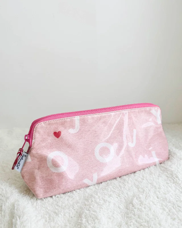 Year-End Sale Small Pink Joy Jumble Makeup Bag