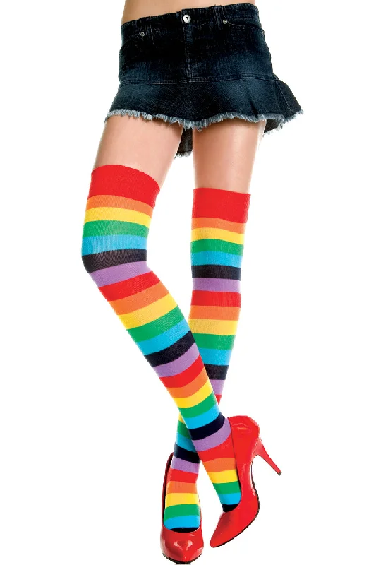 Weekend Deals to Brighten Your Day Acrylic Rainbow Thigh Highs