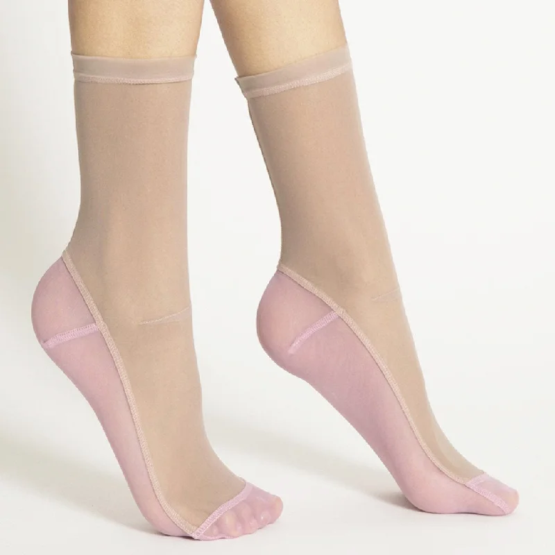 Weekend Discounts to Enjoy Darner Pastel Contrast Mesh Socks