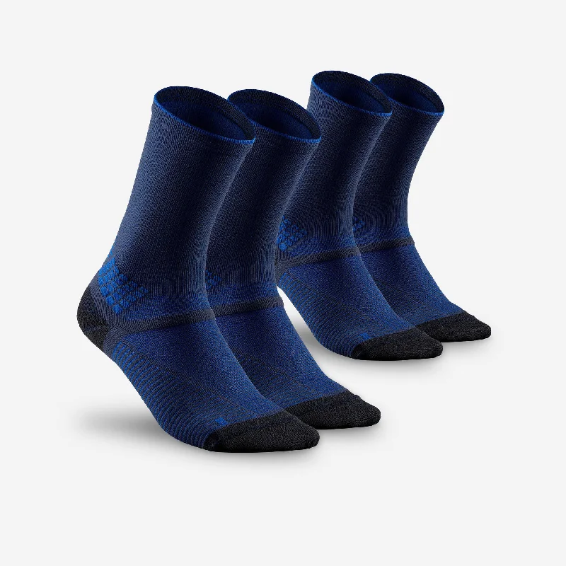 Weekend Sale: Don't Miss Out Quechua Hiking socks - Hike 500 High Black x2 pairs