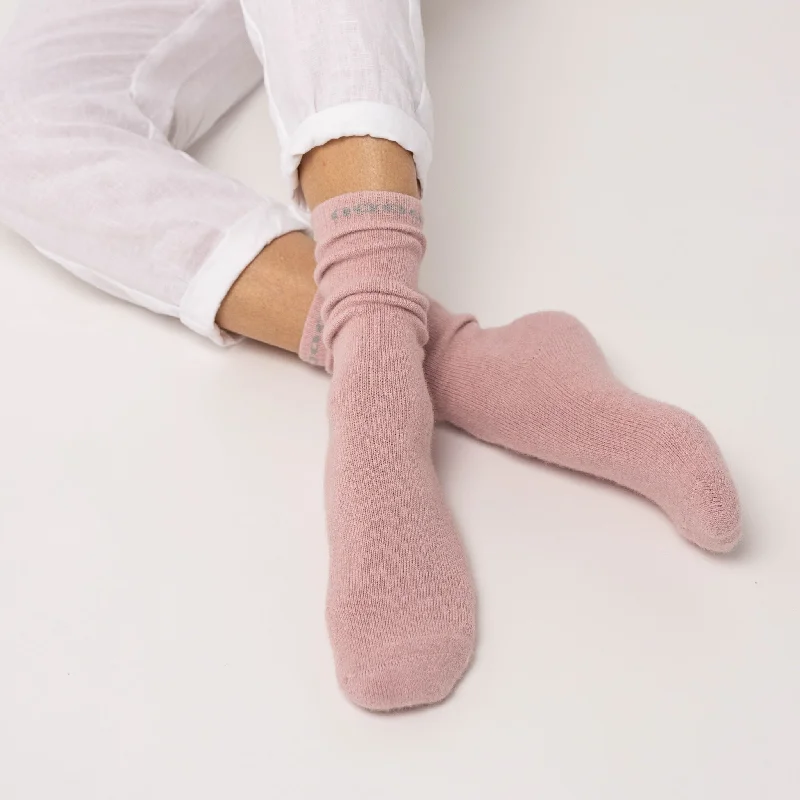 Exclusive Weekend Offers Inside Possum Merino Wool HUKA Socks, Pink Marshmallow