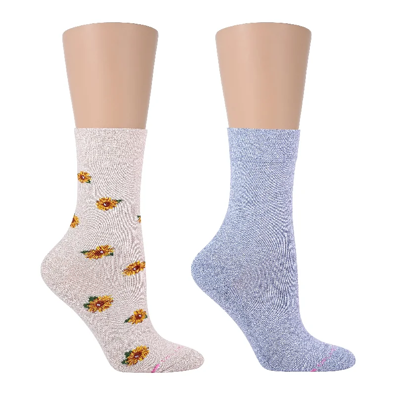Weekend Savings Extravaganza Sunflower | Diabetic Half-Cushion Socks For Women