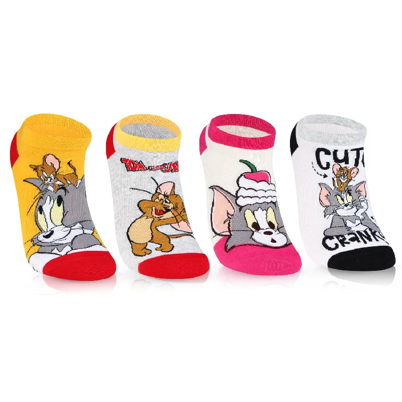 Weekend Bargains to Relish Tom & Jerry Unisex Cotton Socks - Pack Of 4