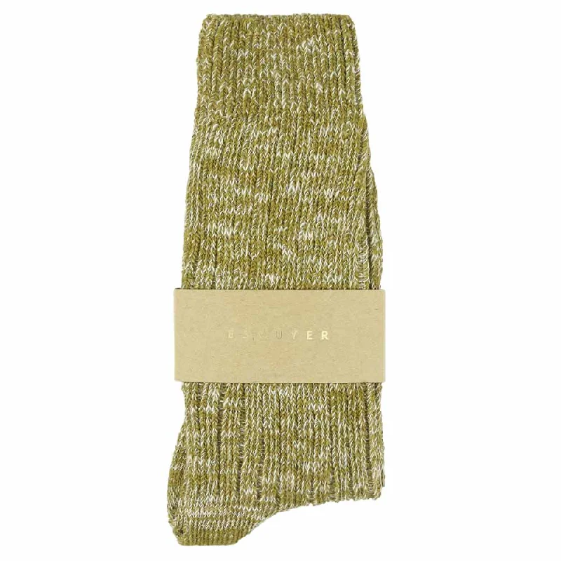 Weekend Discounts to Celebrate Women Melange Socks Green Flash