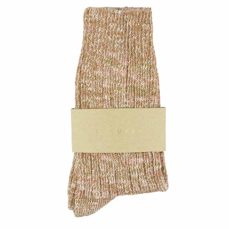 Weekend Bargains to Grab Women Melange Socks Pink / Mustard