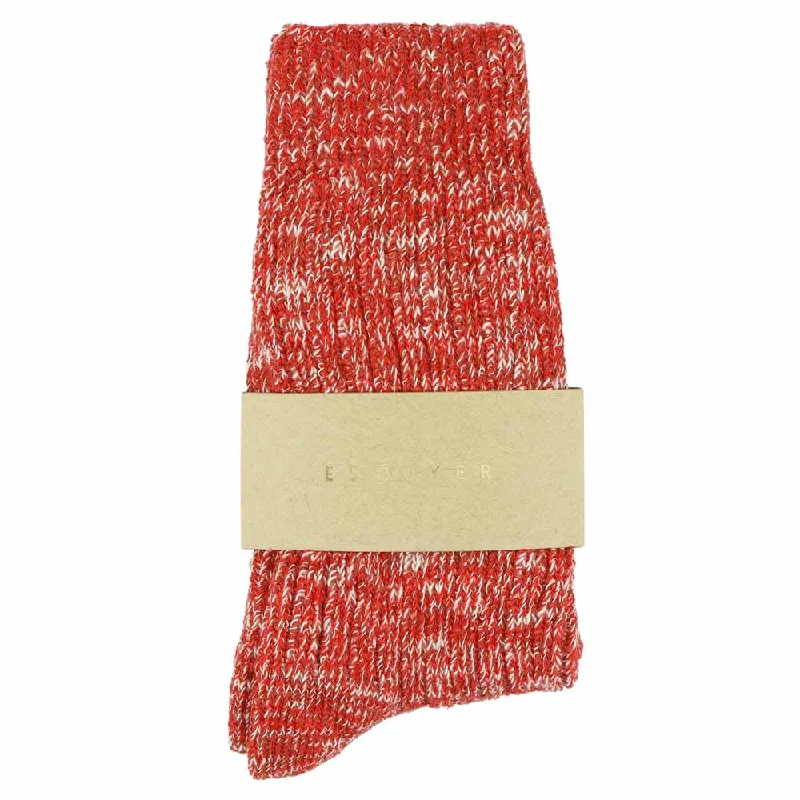 Weekend Offers That Shine Women Melange Socks Summer Red