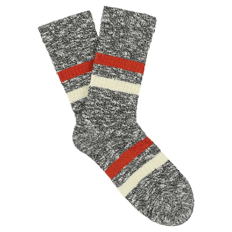 Weekend Deals That Dazzle Women Melange Stripes Black / Rust / Ecru
