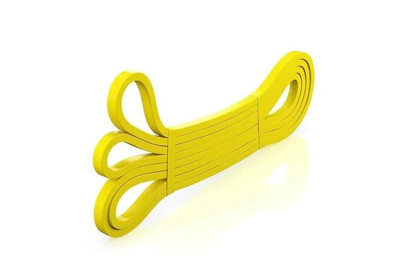 Weekend Savings Fiesta 1/4" Yellow 15lbs Resistance Loop Workout Band - Great for stretching and upper body workouts Weekend Savings Fiesta 1/4" Yellow 15lbs Resistance Loop Workout Band - Great for stretching and upper body workouts