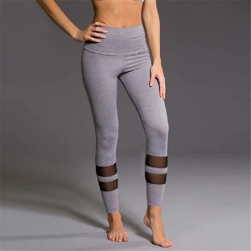 Don't Delay 2018 Brand Mesh Leggings Yoga Women Pants Black Gray Low Waist Skinny Running Sport Leggings Don't Delay 2018 Brand Mesh Leggings Yoga Women Pants Black Gray Low Waist Skinny Running Sport Leggings