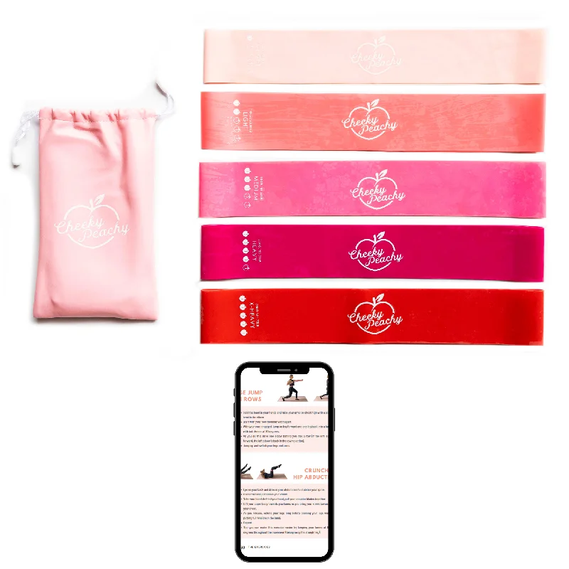 Special Price Latex Booty Resistance Bands - Set Of 5 + Workout eBook (Gym & Home Workouts)