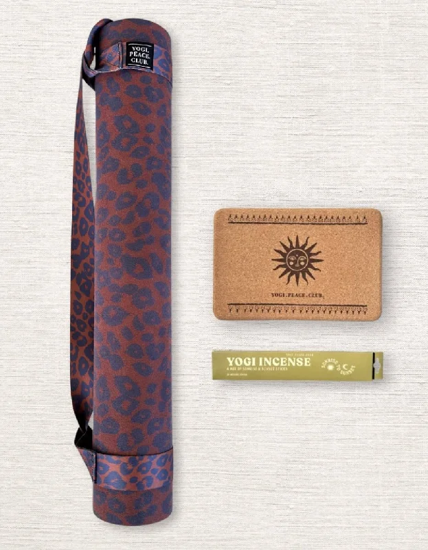 Massive Savings 4 mm Yoga Pack - Ebony Yoga Mat + Block + Strap + Incense
