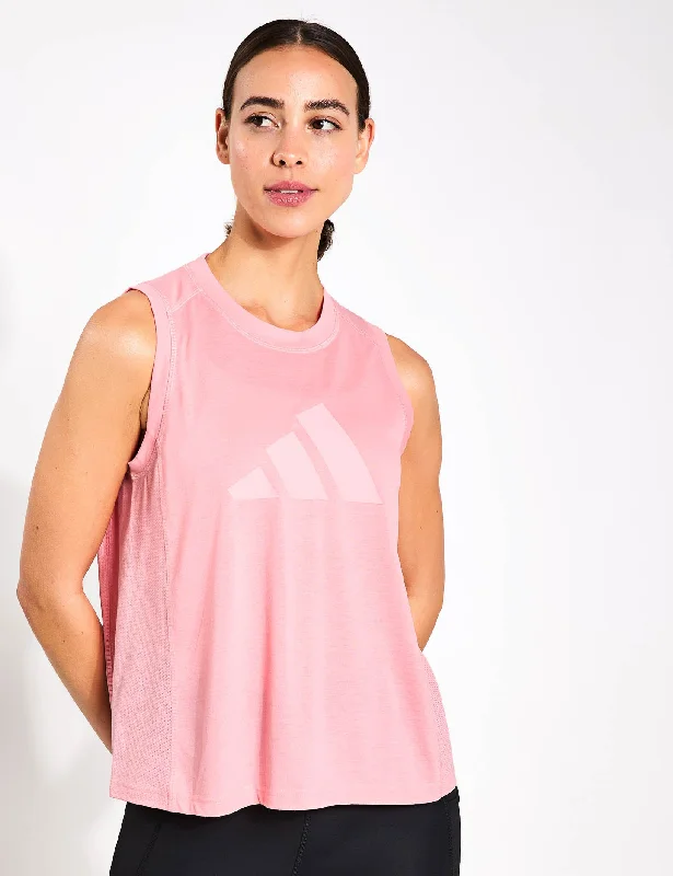 Extra Savings Train Essentials Big Performance Logo Training Tank Top - Semi Pink Spark/Pink Spark