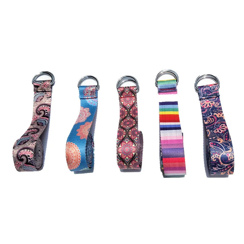 Deal Alert Adjustable Yoga Belt Printed Yoga Stretch Belt Washable Sport Stretch Strap D-Ring Deal Alert Adjustable Yoga Belt Printed Yoga Stretch Belt Washable Sport Stretch Strap D-Ring