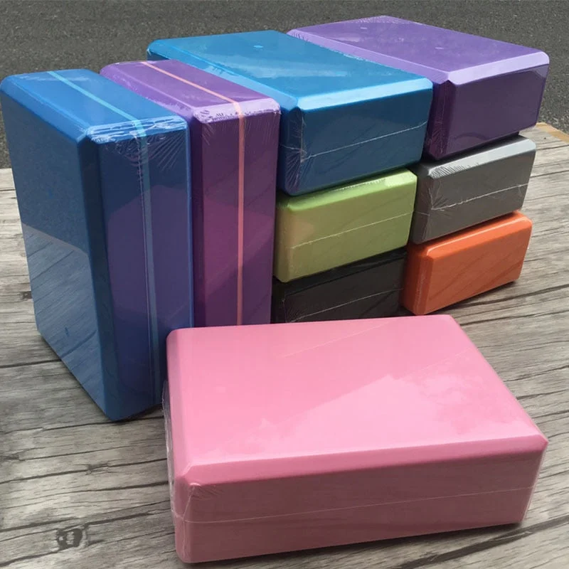 Flash Deal Adults Universal Portable EVA Assisted Yoga Blocks Brick Pillow Home Gym Fitness Body Building Training Accessories Random Color