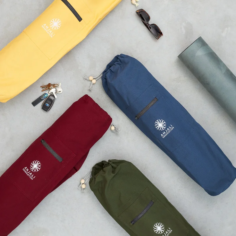 Unwind with Weekend Discounts Anjali Generation Yoga Mat Bag, Organic Cotton, Heavy Duty