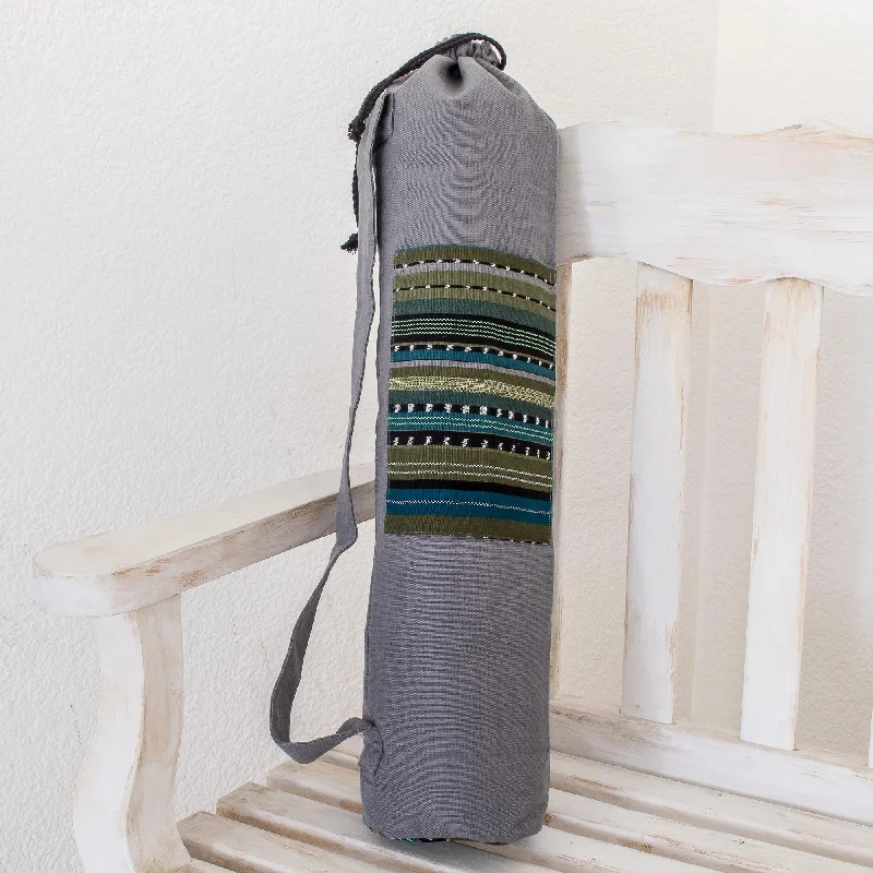 Weekend Specials to Relish Atitlan Lake Blue Cotton Yoga Mat Bag