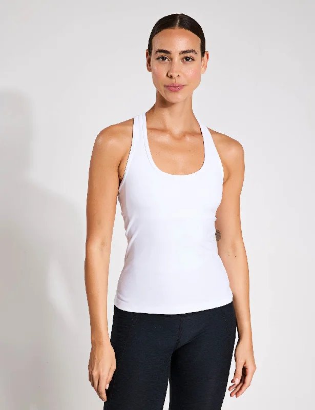 Today Only Spacedye Step Up Racerback Tank - Cloud White