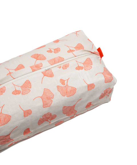 Massive Savings B,Halfmoon Linen Rectangular Bolster - Collab Ginkgo Orange