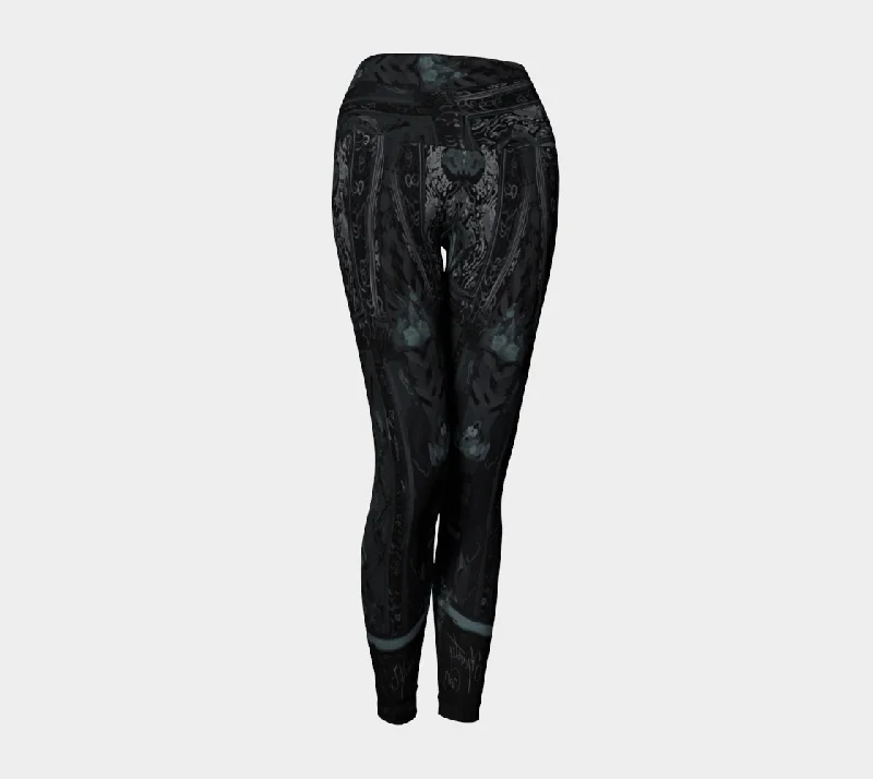 New Deal Black and Silvery Blue Leggings