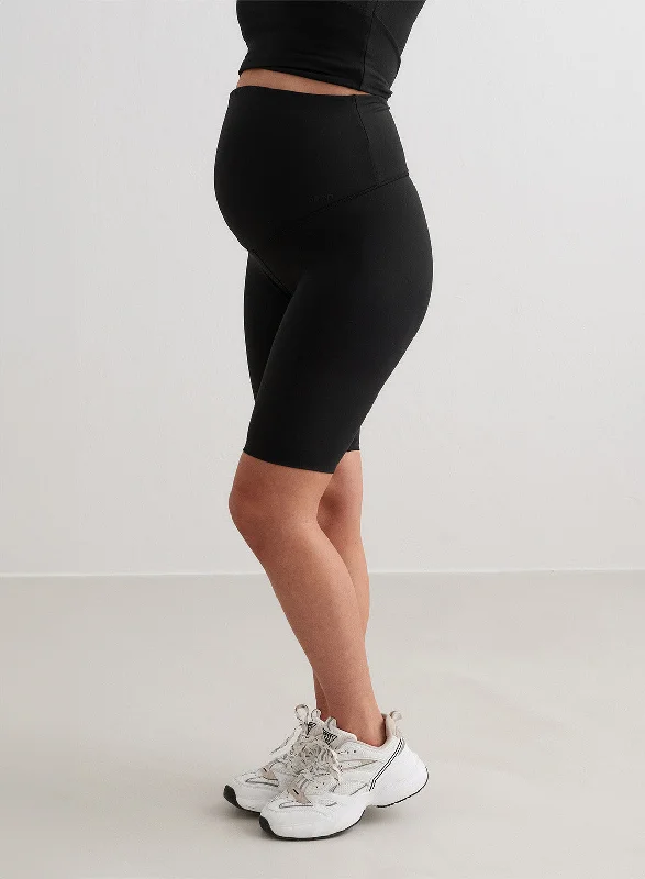 Weekend Offers That Please Black Sense Maternity Biker Shorts