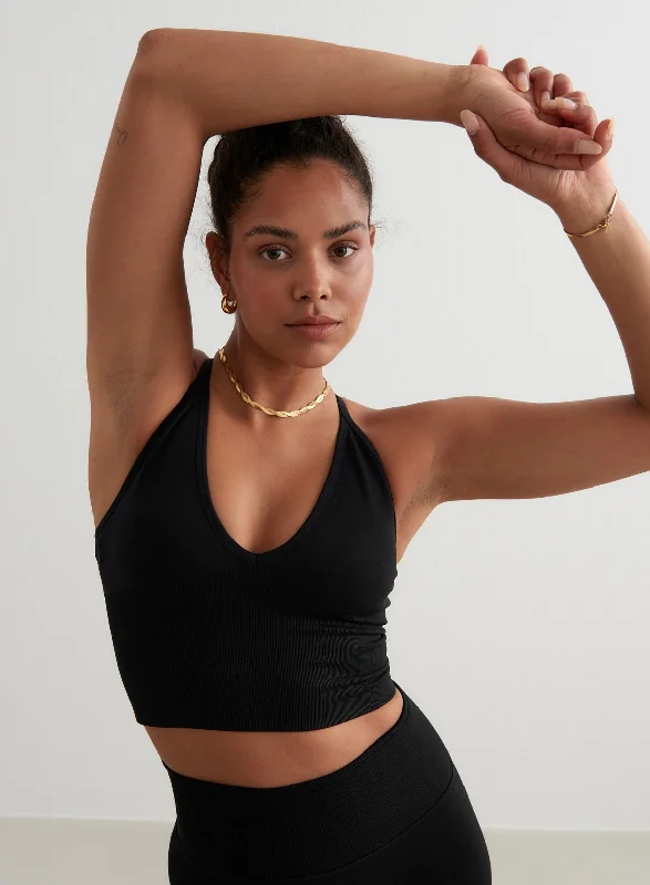 Weekend Deals That Amaze Black Shape Seamless Cross Back Bralette