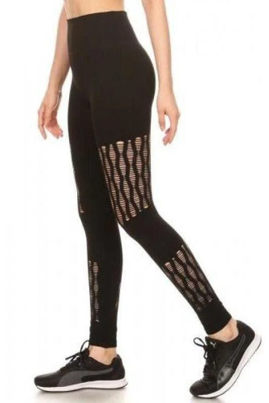 Weekend Discounts Worth Grabbing Black Slice Cut Leggings