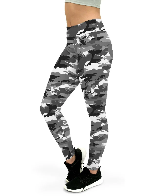 Half Price Black & White Camo Yoga Pants