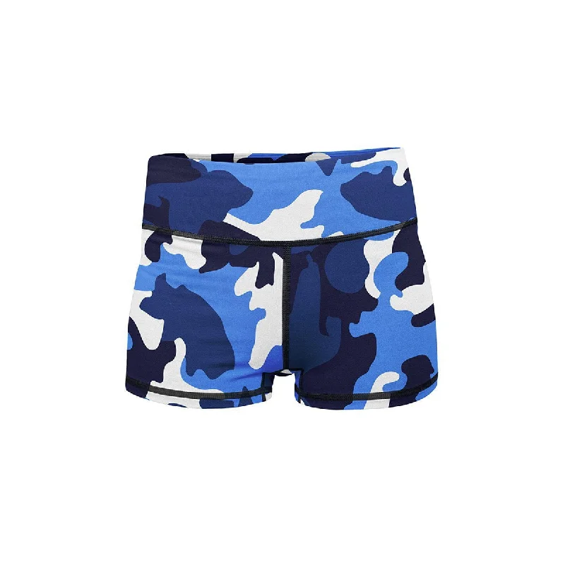 Take Advantage Blue Camo Yoga Shorts