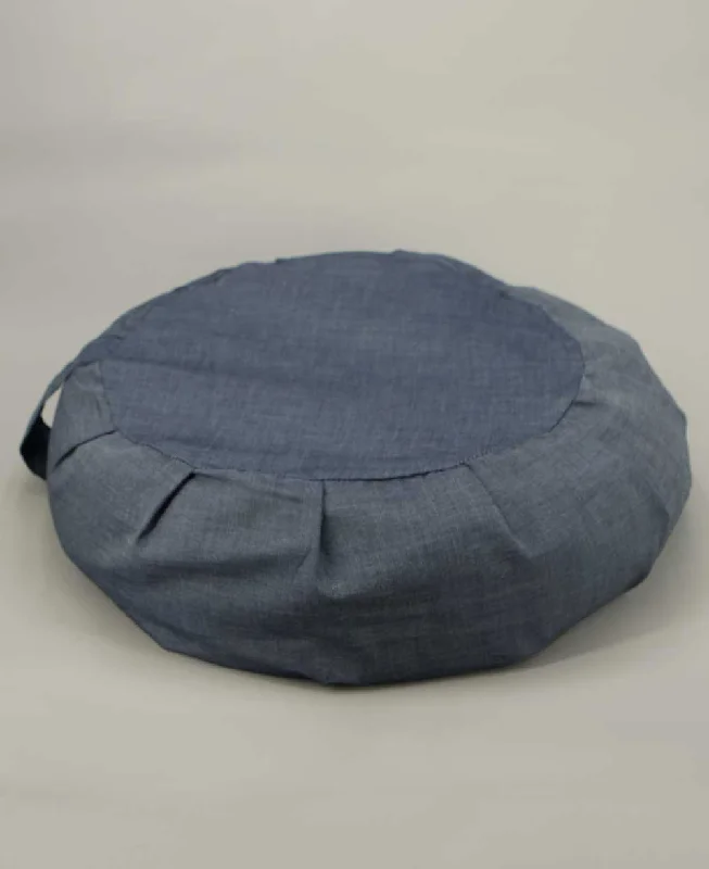 Weekend Offers You Can't Ignore Blue Chambray Zafu Cushion