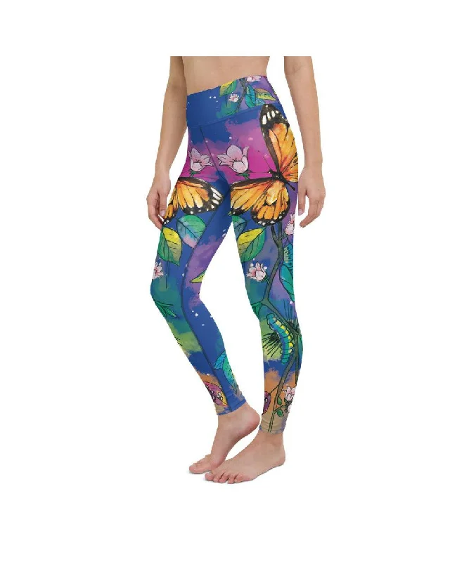 Weekend Savings Extravaganza Blue Metamorphosis Yoga Pants