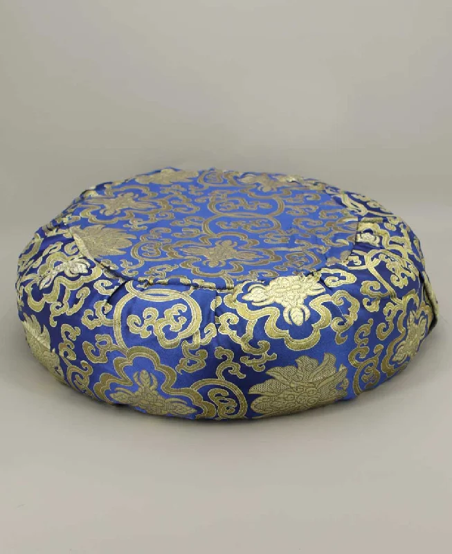 Low Price Brocade Zafu Cushion in Royal Blue