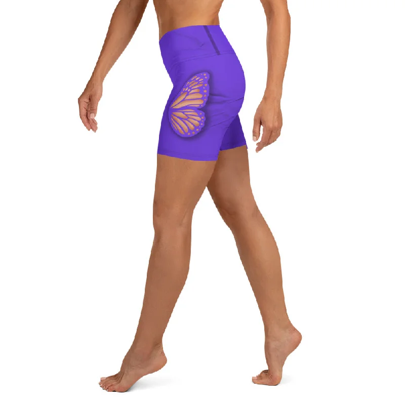 Instant Savings Butterfly Cut Out Yoga Shorts