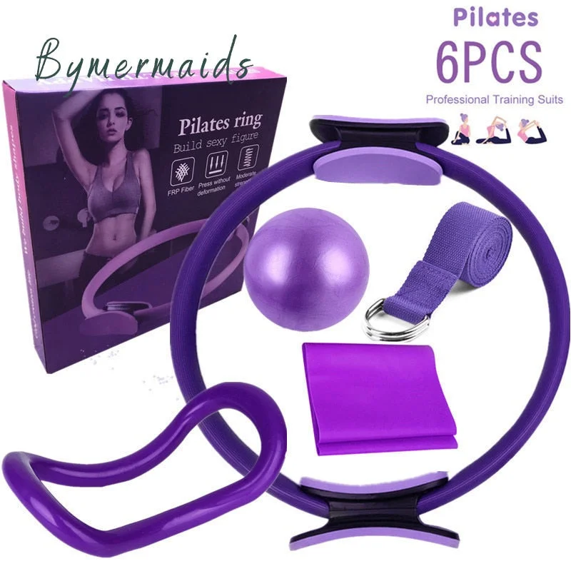 Weekend Discounts to Enjoy Yoganix 6 PCS Pilates Yoga Ring Exercise Fitness Magic Circle Exercise Balance Ball Elastic Belt Gym Yoga Accessories Women Weekend Discounts to Enjoy Yoganix 6 PCS Pilates Yoga Ring Exercise Fitness Magic Circle Exercise Balance Ball Elastic Belt Gym Yoga Accessories Women