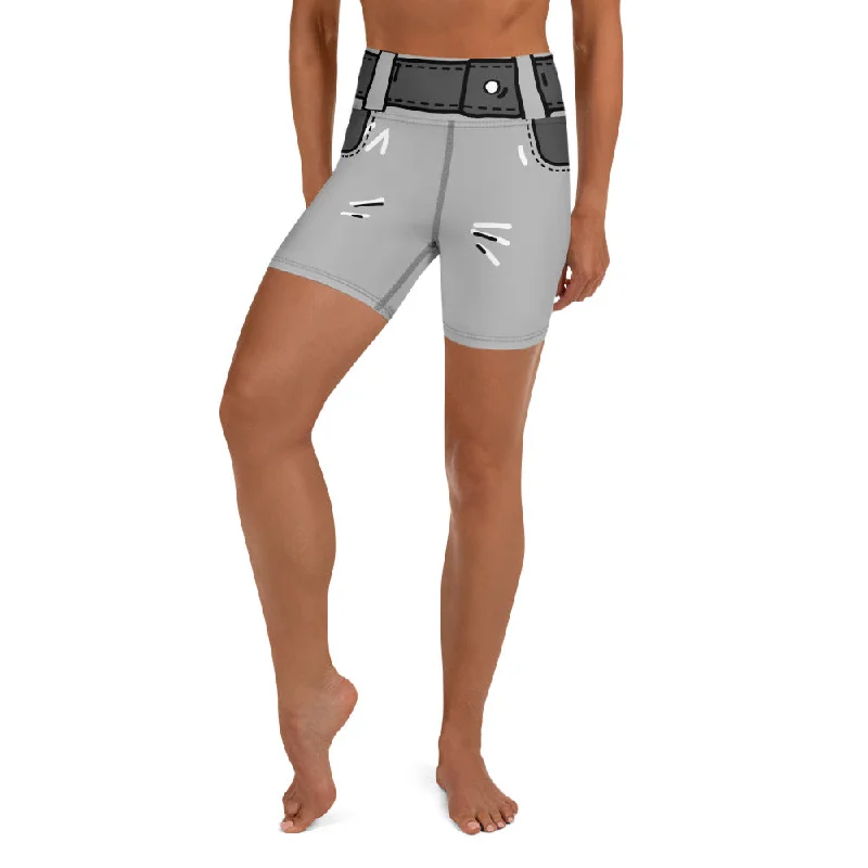 Weekend Offers That Shine Cartoonized Monochrome Yoga Shorts