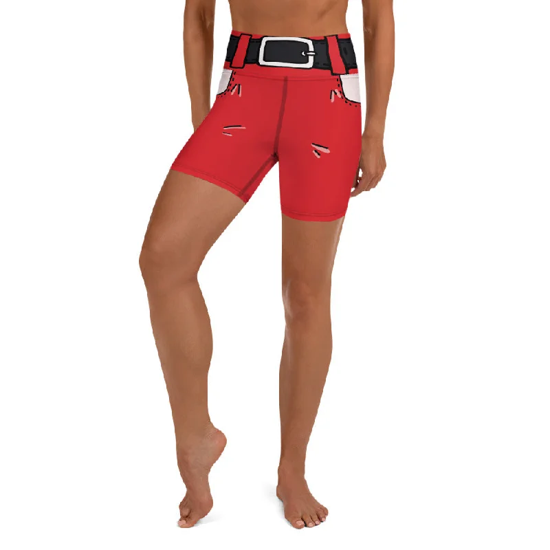 Weekend Deals to Make You Happy Cartoonized Santa Outfit Yoga Shorts