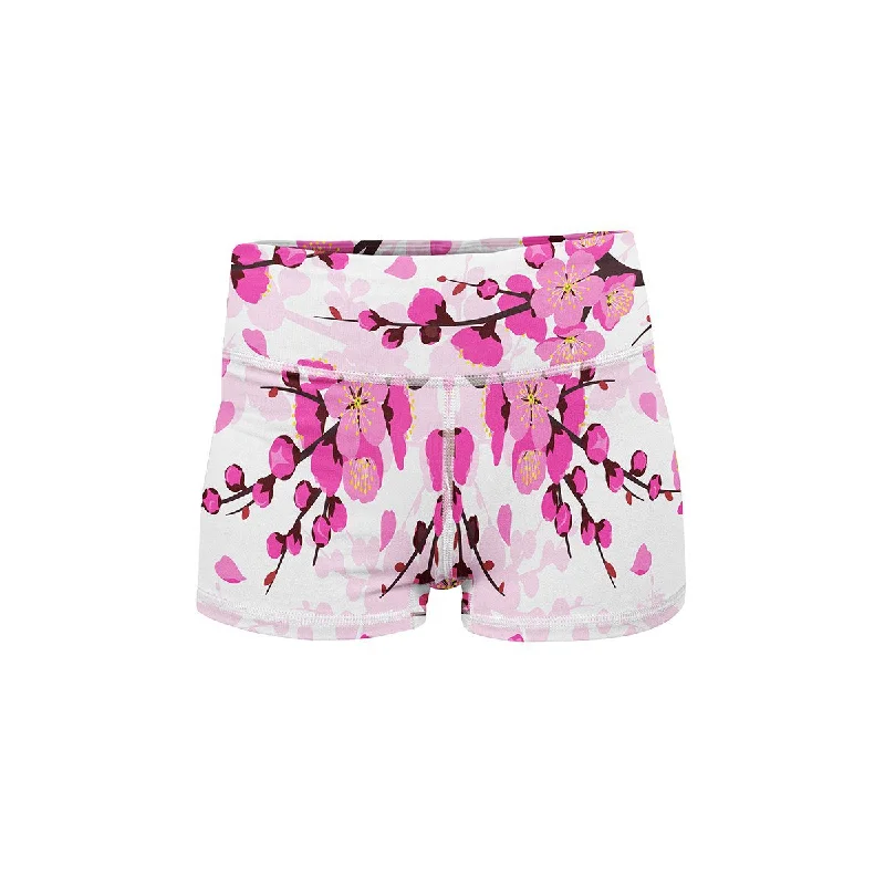 While Supplies Last Cherry Blossom Yoga Shorts