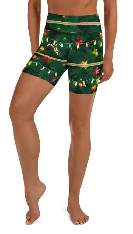 Weekend Discounts to Love Christmas Tree Yoga Shorts