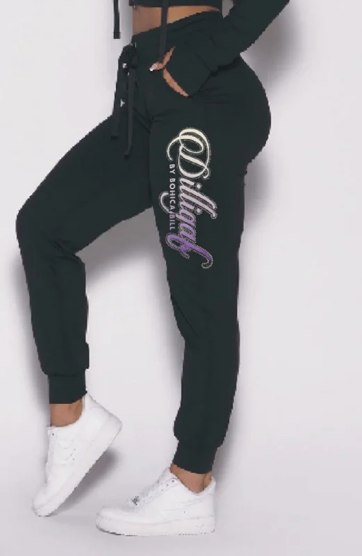Midnight Sale Classic Purple Jeweled Joggers