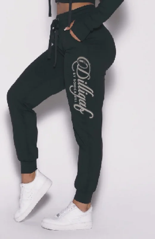 New Arrival Classic Silver Jeweled Joggers
