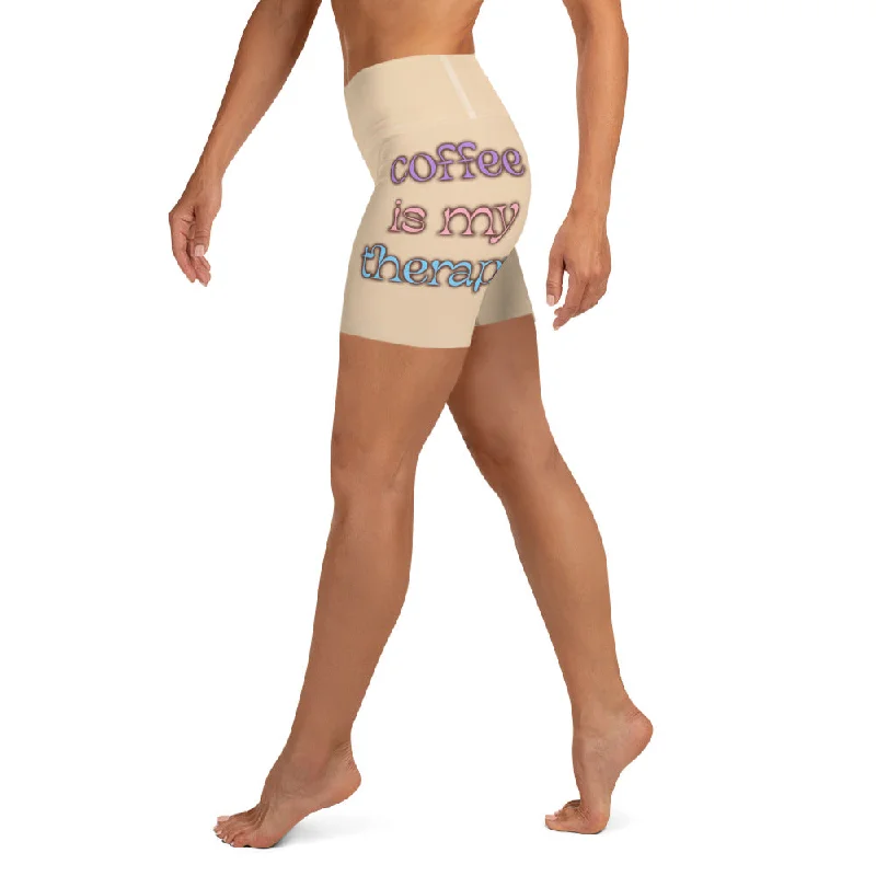 Best Seller Coffee Is My Therapy Yoga Shorts