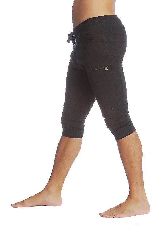 Mega Discount Cuffed Yoga Pants (Solid Black) by 4-rth