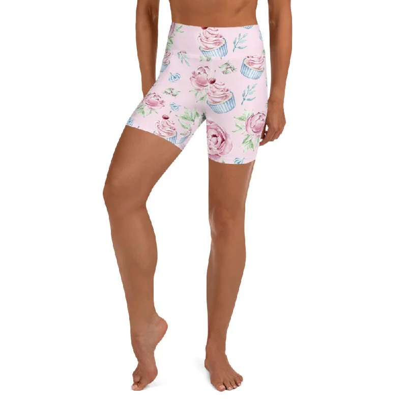 Big Deal Cupcakes Yoga Shorts