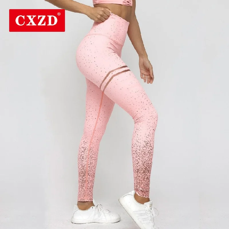 Low Price CXZD Women Fitness High Waist Yoga Pants Sports Leggings Fitness Running Gym Trousers Hot Stamping Gradient Yoga Pant Low Price CXZD Women Fitness High Waist Yoga Pants Sports Leggings Fitness Running Gym Trousers Hot Stamping Gradient Yoga Pant